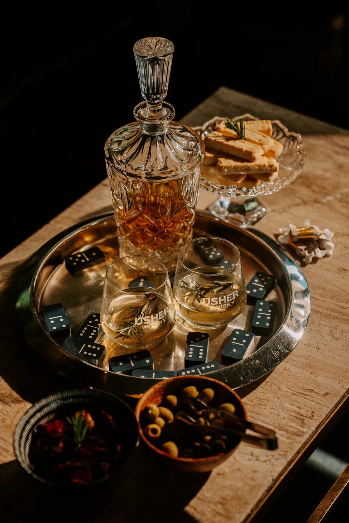Usher Whisky Glasses - pack of 2
