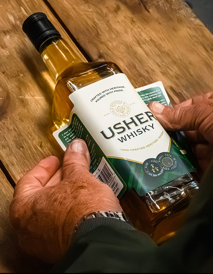 Usher Whisky bottle
