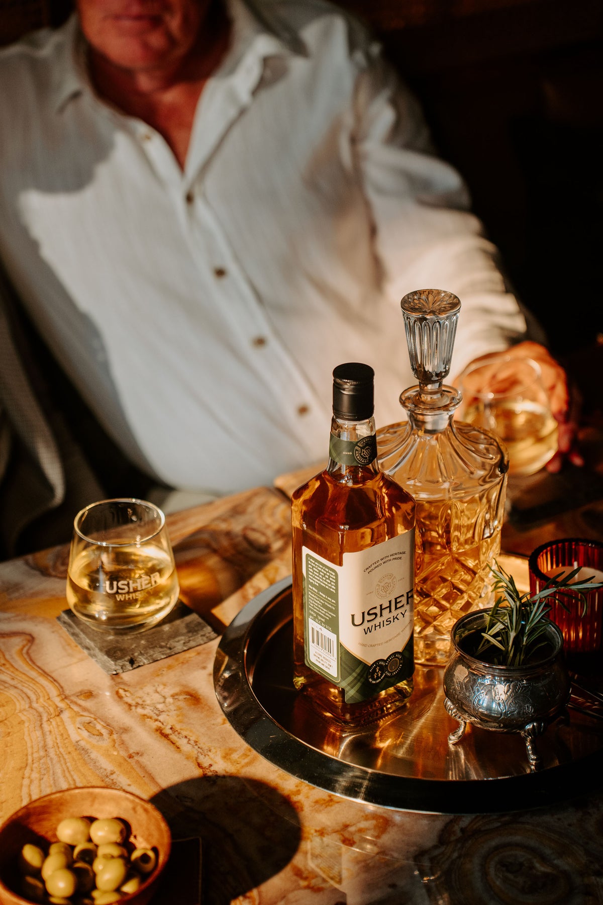 Limited Edition Premium Blended Whisky Set with 2 glasses