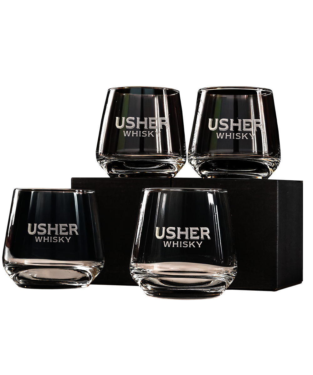 Usher Whisky Glasses - pack of 4