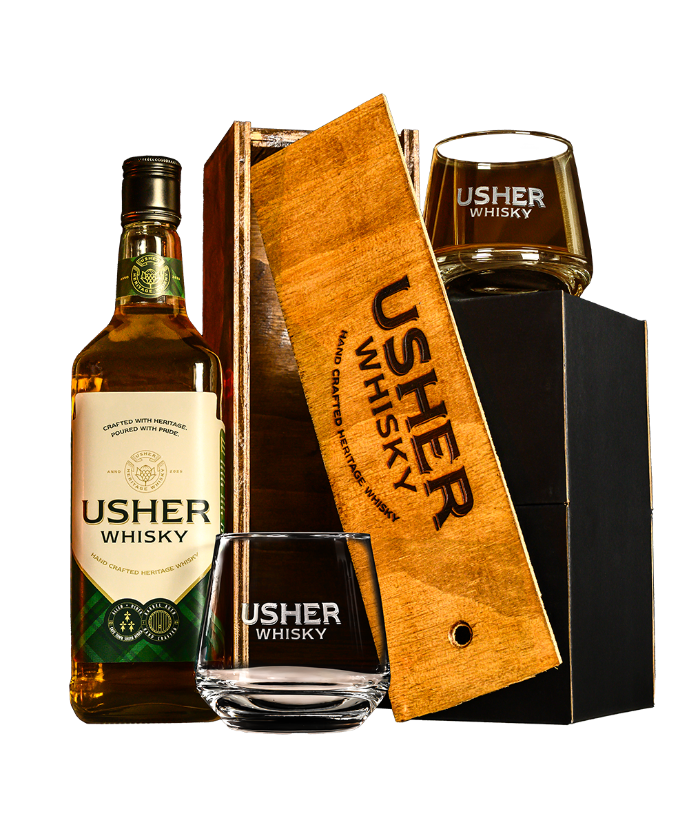 Limited Edition Premium Blended Whisky Set with 2 glasses